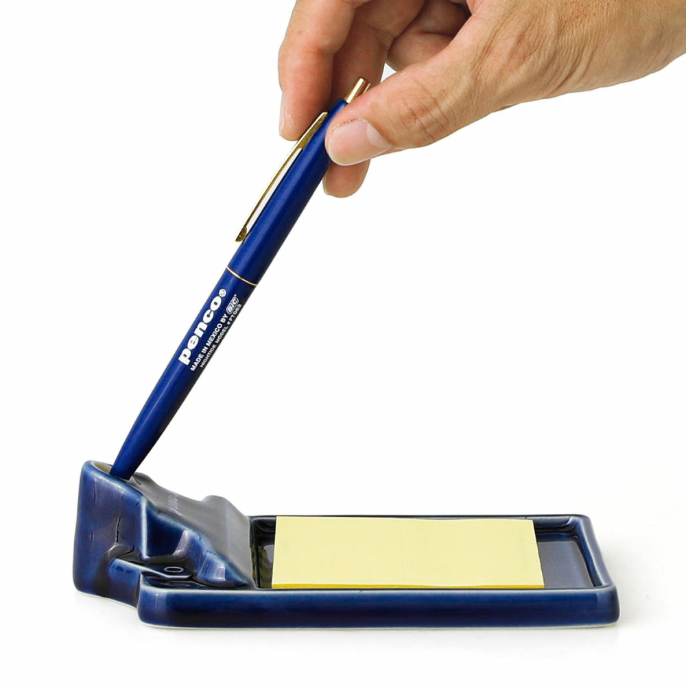 ⎪厭世文具⎪日本 HIGHTIDE Penco 陶瓷便條紙筆座 線香座 藍色-細節圖6