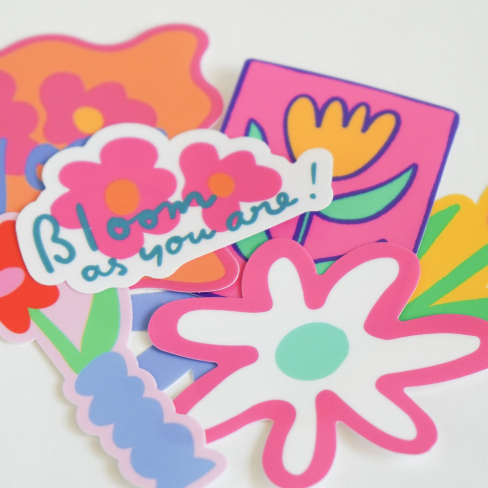 ⎪厭世文具⎪日本 Greeting Life 花朵防水貼紙-細節圖3