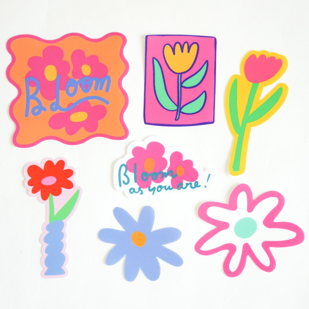 ⎪厭世文具⎪日本 Greeting Life 花朵防水貼紙-細節圖4