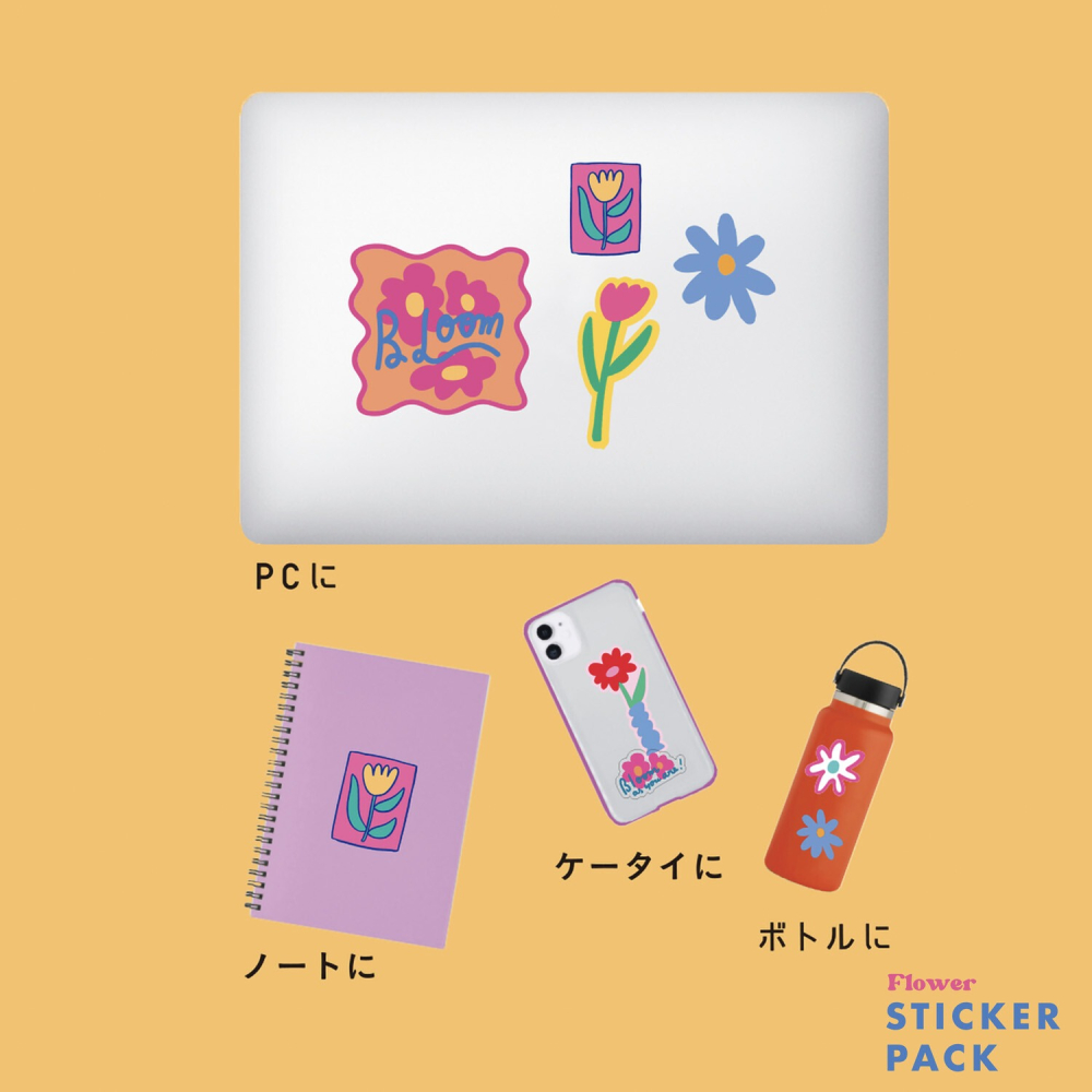 ⎪厭世文具⎪日本 Greeting Life 花朵防水貼紙-細節圖5