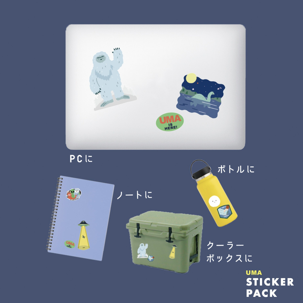 ⎪厭世文具⎪日本 Greeting Life 防水貼紙 ＵＭＡ 不明生物 外星人?!!!!!-細節圖5