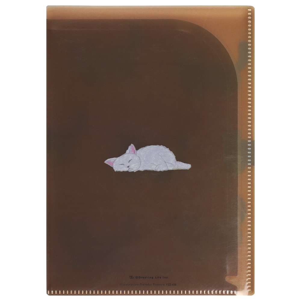 ⎪厭世文具⎪日本 Greeting Life 米津佑介_貓咪 6個口袋 A5資料夾-細節圖3