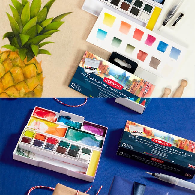 ⎪厭世文具⎪英國 DERWENT- Inktense水墨色塊旅行組 大地建築-細節圖3