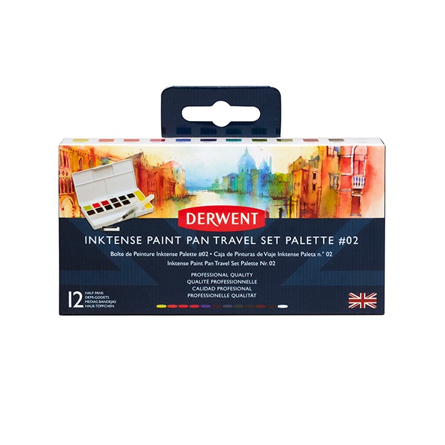 ⎪厭世文具⎪英國 DERWENT- Inktense水墨色塊旅行組 大地建築-細節圖4