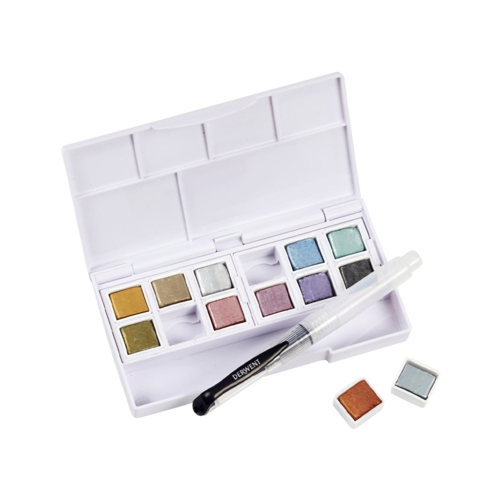 ⎪厭世文具⎪英國 DERWENT- Inktense 金屬色塊旅行盒-細節圖5