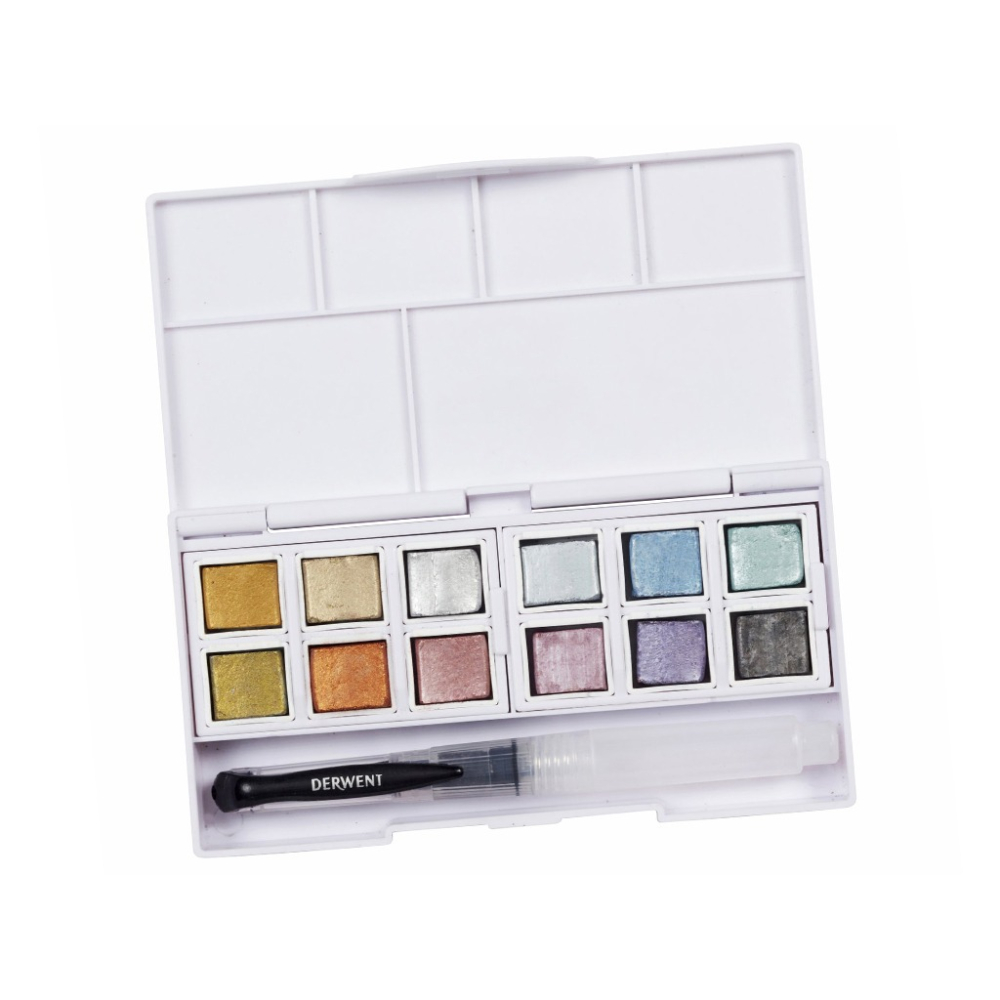 ⎪厭世文具⎪英國 DERWENT- Inktense 金屬色塊旅行盒-細節圖3