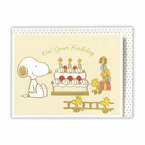 ⎪厭世文具⎪日本 Hallmark 史努比蛋糕 禮物 慶祝生日 卡片-細節圖2
