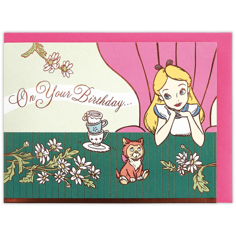 ⎪厭世文具⎪日本 hallmark 愛麗絲夢遊仙境 茶會 生日卡片-細節圖2