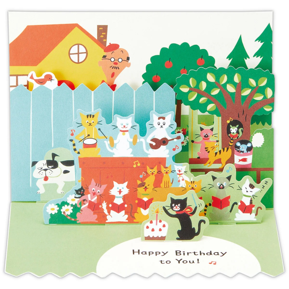 ⎪厭世文具⎪日本 Hallmark 貓咪合唱團 生日慶祝卡片-細節圖2