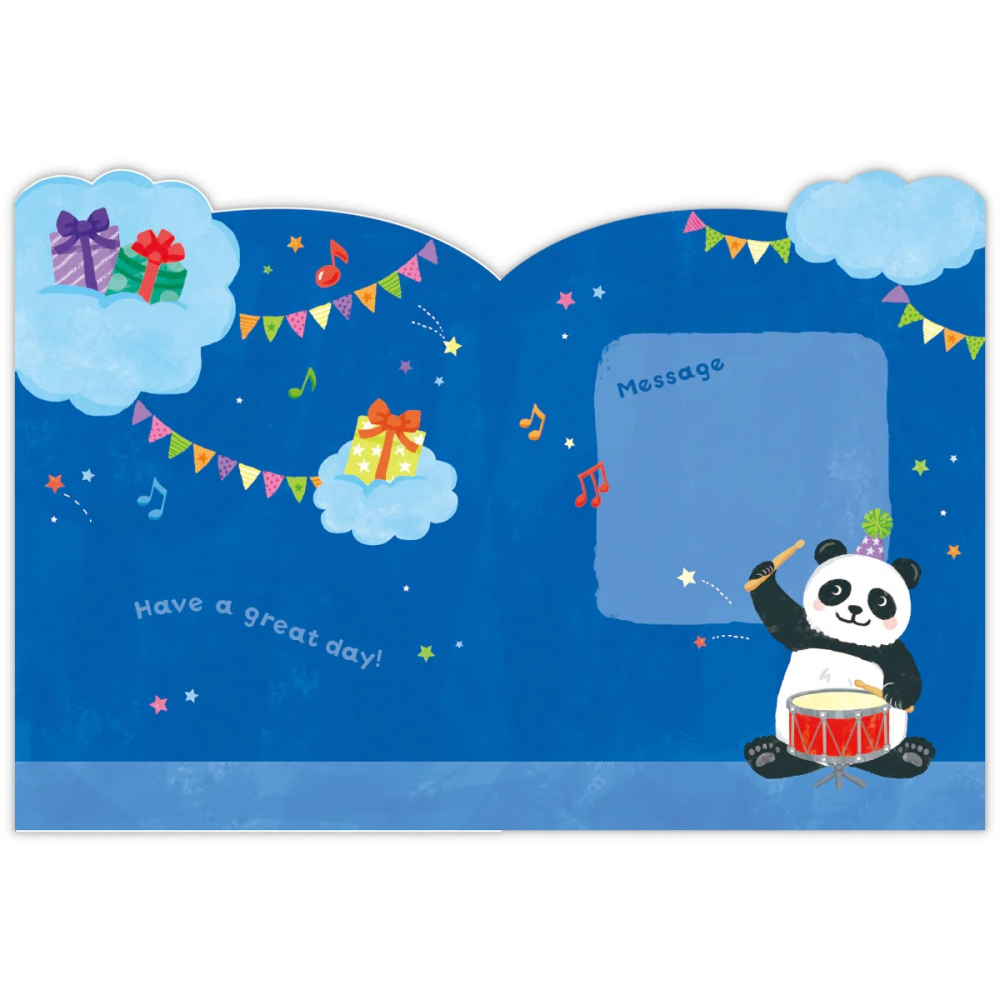 ⎪厭世文具⎪日本 Hallmark  熊貓生日慶祝音樂盒卡片-細節圖2