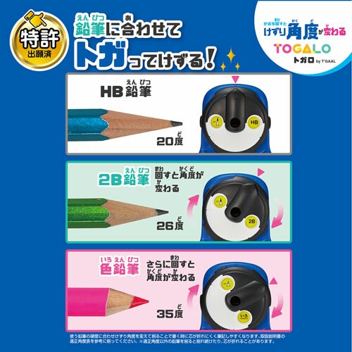 ⎪厭世文具⎪日本 KUTSUWA 桌上型 可調角度 快速削鉛筆機 機器人削鉛筆機-細節圖8