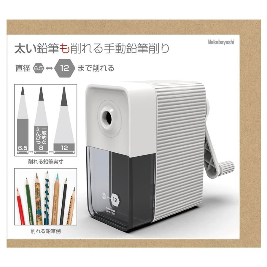 ⎪厭世文具⎪日本 nakabayashi 全尺寸削筆器：6.5 - 9mm鉛筆皆可削 白色-細節圖6