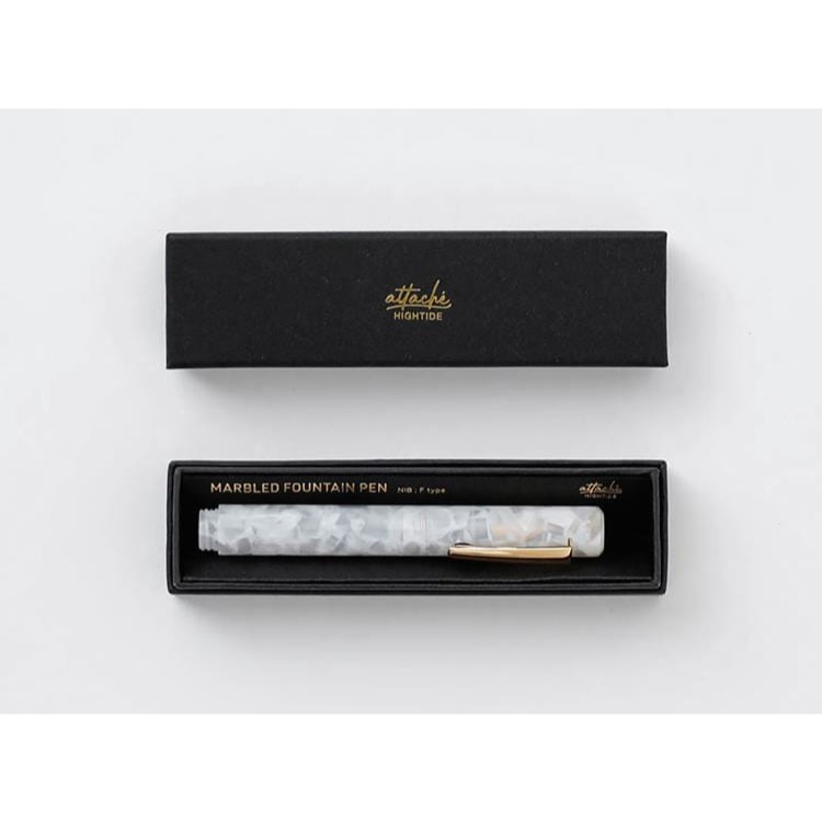 ⎪厭世文具⎪HIGHTIDE attache大理石紋鋼筆 ‧ 藍-細節圖4