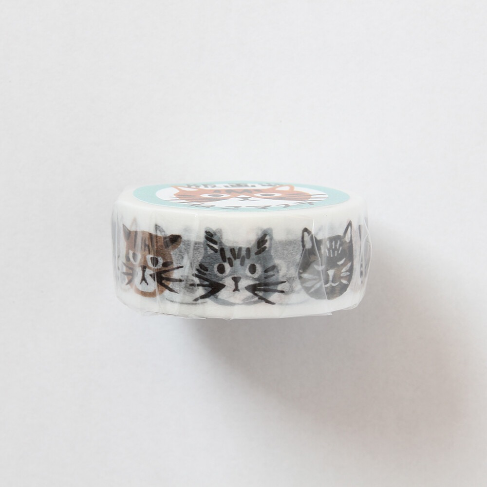 ⎪厭世文具⎪日本知名插畫家 4legs 貓咪 16種貓紙膠帶-細節圖2