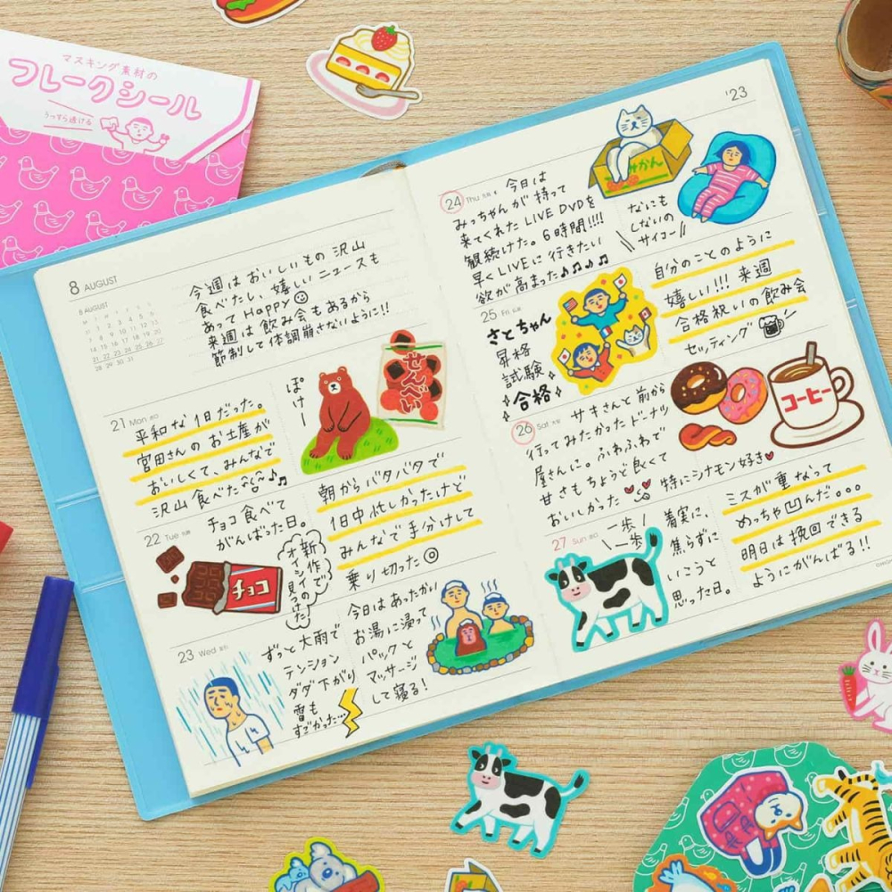 ⎪厭世文具⎪日本 HFlake Stickers 新款復古貼紙包-細節圖9