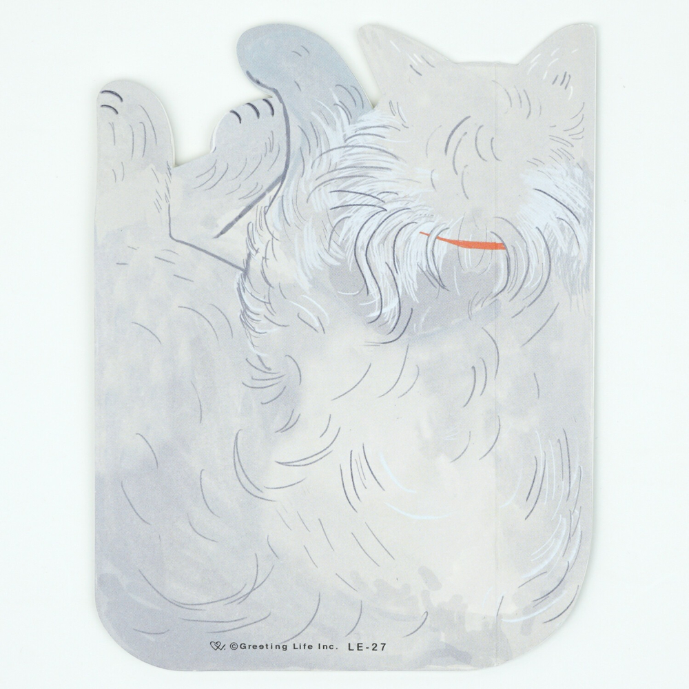 ⎪厭世文具⎪日本 Greeting Life 生日擁擠貓咪造型卡片 灰貓卡-細節圖2