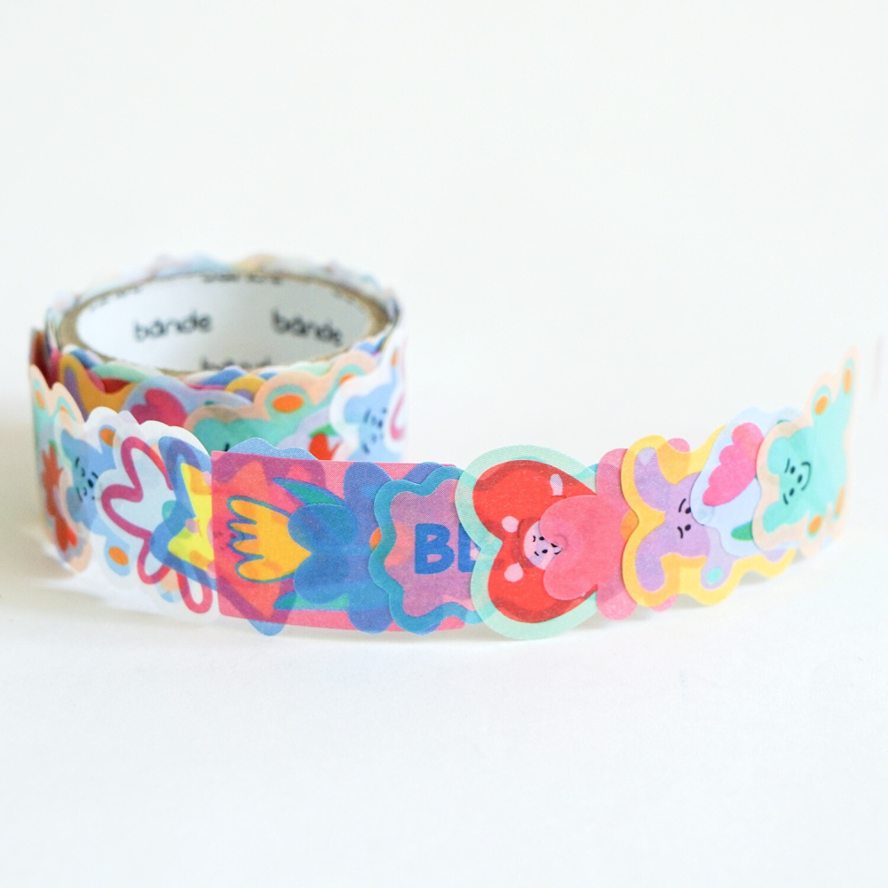 ⎪厭世文具⎪日本 Greeting Life chic x Bande 捲狀貼紙 和紙貼紙-細節圖2