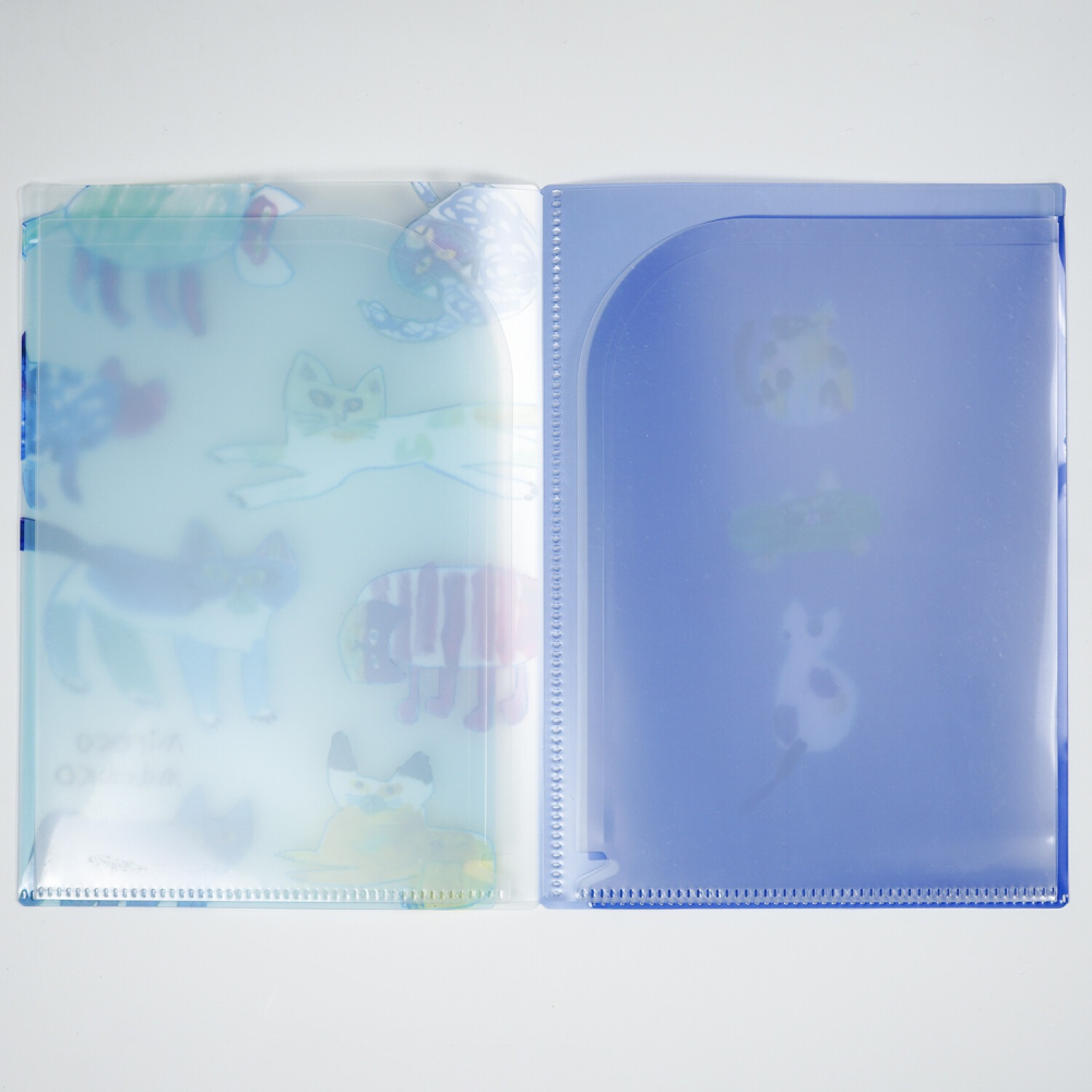 ⎪厭世文具⎪日本 Greeting Life Miroco Machiko-貓 6個口袋 A5資料夾-細節圖2