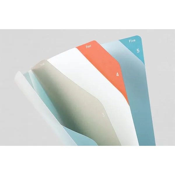 ⎪厭世文具⎪日本 MIDORI 五層資料夾 斜紋藍-細節圖2