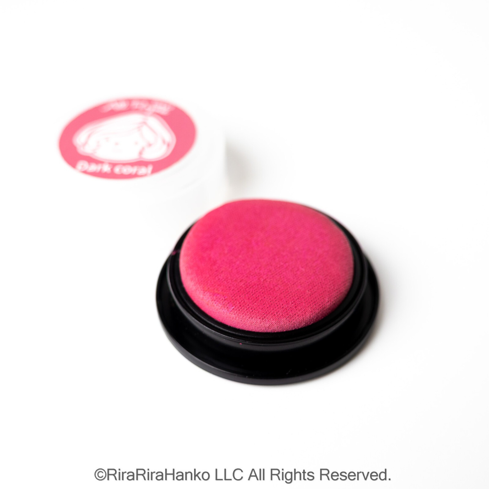 ⎪厭世文具⎪日本RiraRira Stamp 原創設計【深珊瑚色】迷你多用途印台（印泥）-細節圖2