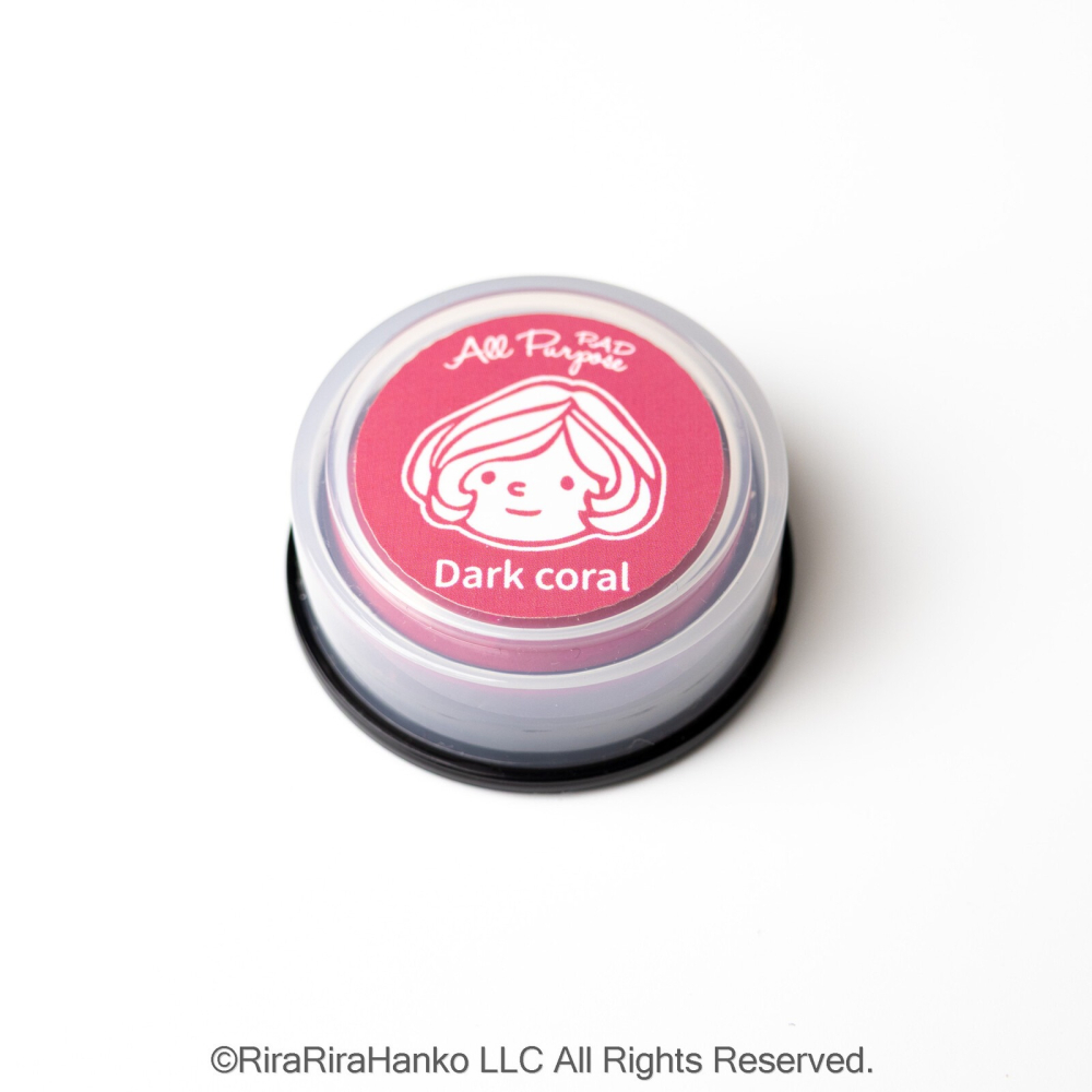 ⎪厭世文具⎪日本RiraRira Stamp 原創設計【深珊瑚色】迷你多用途印台（印泥）-細節圖3