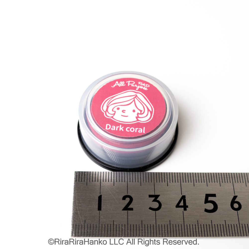 ⎪厭世文具⎪日本RiraRira Stamp 原創設計【深珊瑚色】迷你多用途印台（印泥）-細節圖6