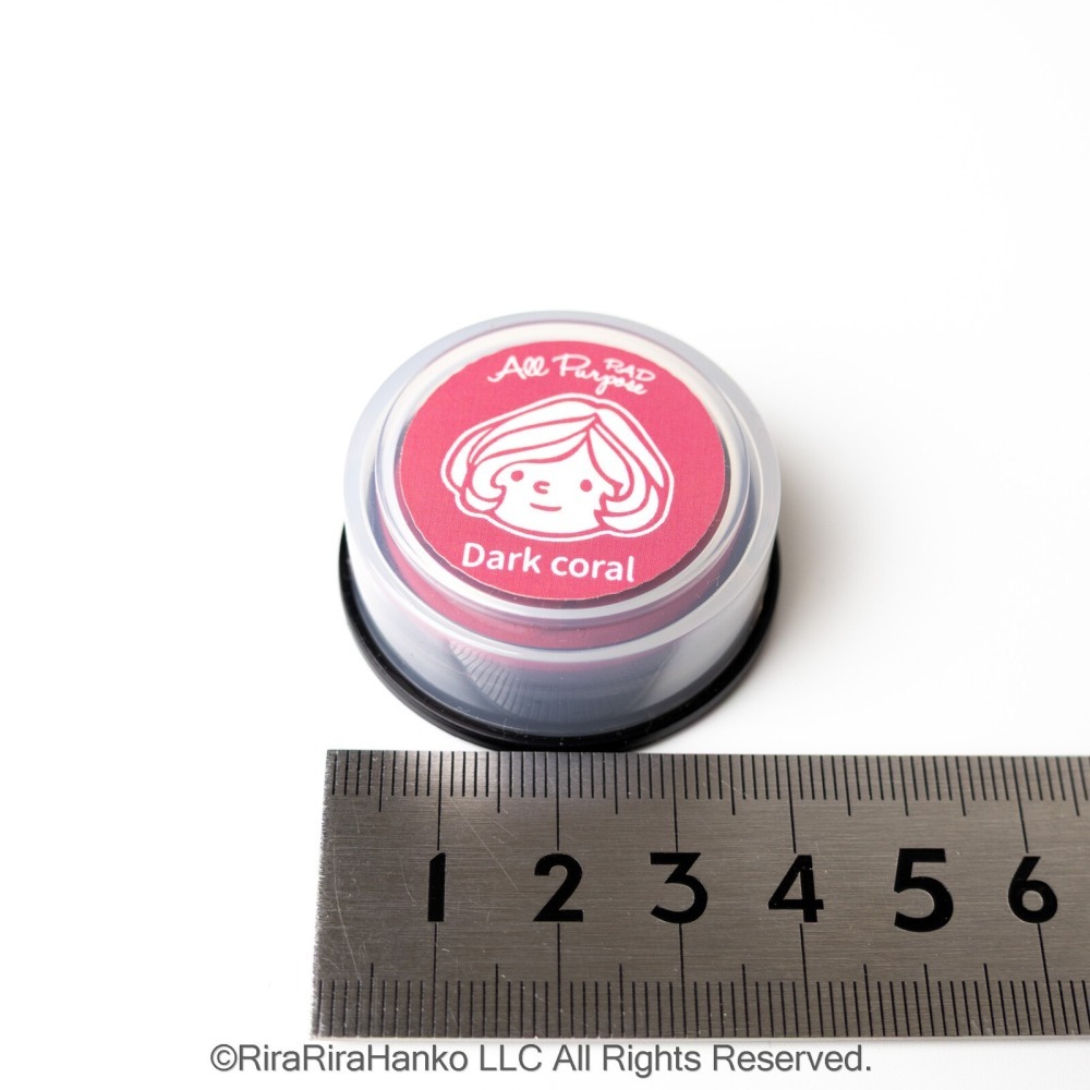 ⎪厭世文具⎪日本RiraRira Stamp 原創設計【深珊瑚色】迷你多用途印台（印泥）-細節圖6