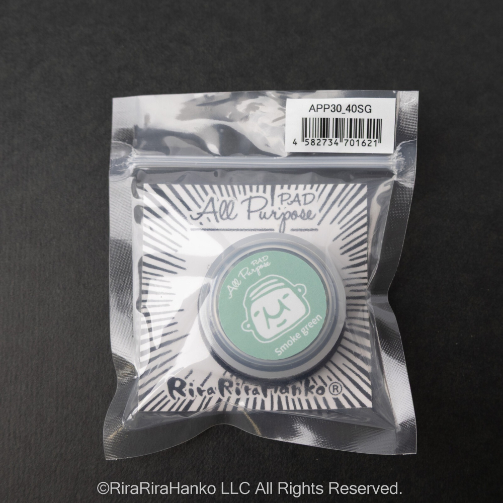 ⎪厭世文具⎪日本RiraRira Stamp 原創設計【煙霧綠】迷你多用途印台（印泥）-細節圖2