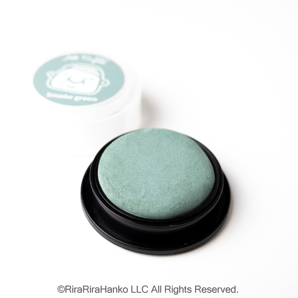⎪厭世文具⎪日本RiraRira Stamp 原創設計【煙霧綠】迷你多用途印台（印泥）-細節圖3