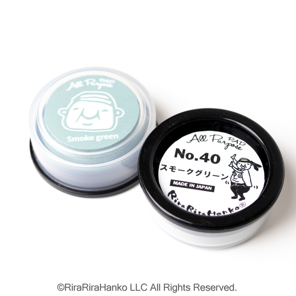 ⎪厭世文具⎪日本RiraRira Stamp 原創設計【煙霧綠】迷你多用途印台（印泥）-細節圖4