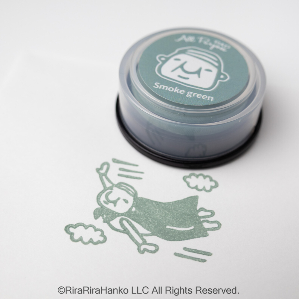 ⎪厭世文具⎪日本RiraRira Stamp 原創設計【煙霧綠】迷你多用途印台（印泥）-細節圖6