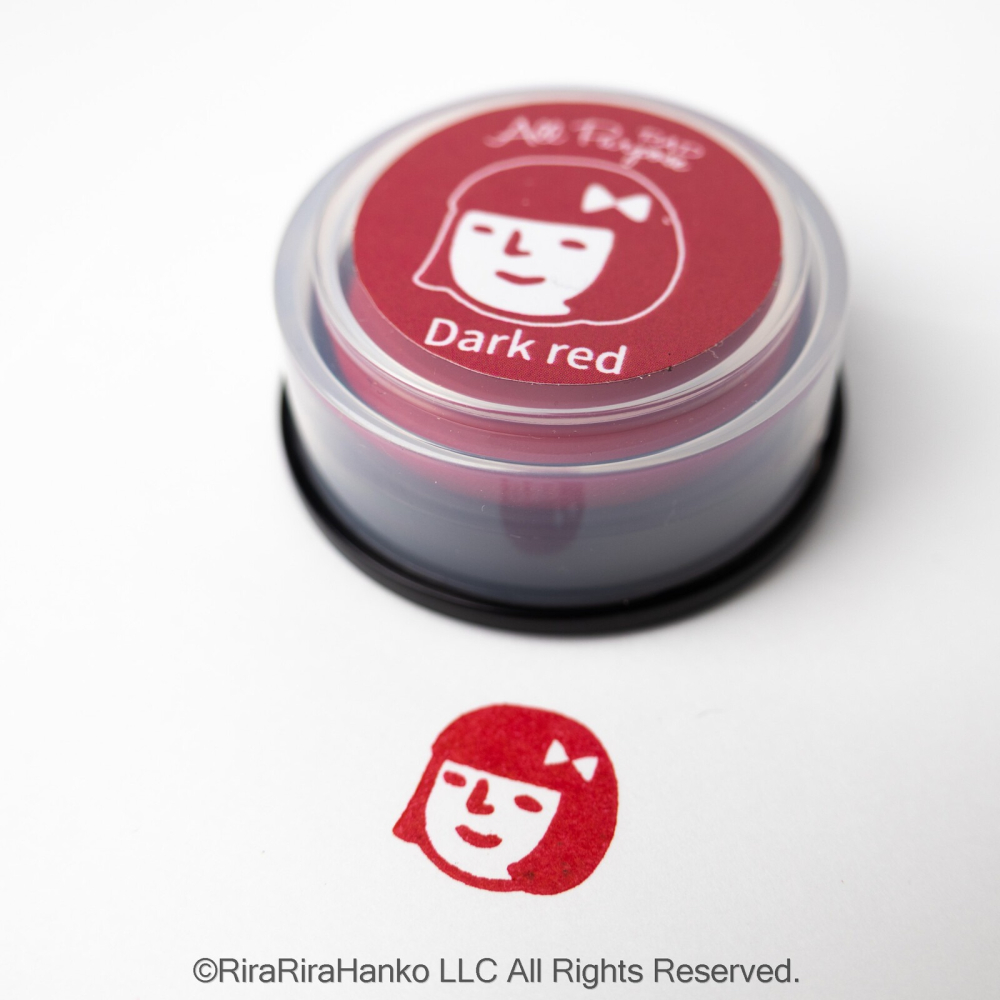 ⎪厭世文具⎪日本RiraRira Stamp 原創設計【深紅色】迷你多用途印台（印泥）-細節圖2