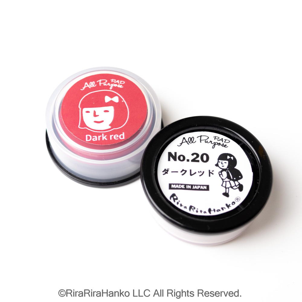⎪厭世文具⎪日本RiraRira Stamp 原創設計【深紅色】迷你多用途印台（印泥）-細節圖4