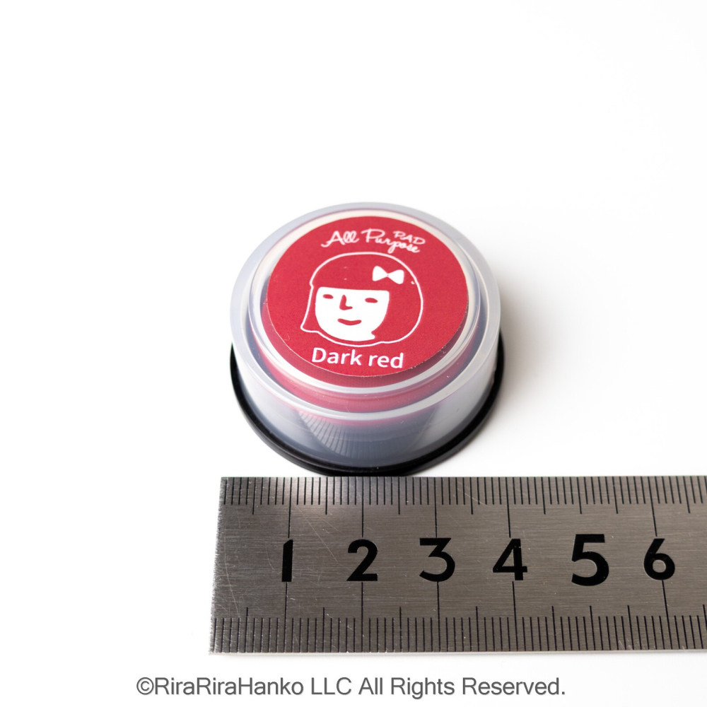 ⎪厭世文具⎪日本RiraRira Stamp 原創設計【深紅色】迷你多用途印台（印泥）-細節圖5