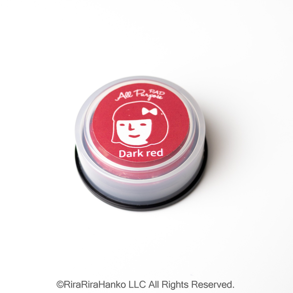 ⎪厭世文具⎪日本RiraRira Stamp 原創設計【深紅色】迷你多用途印台（印泥）-細節圖6