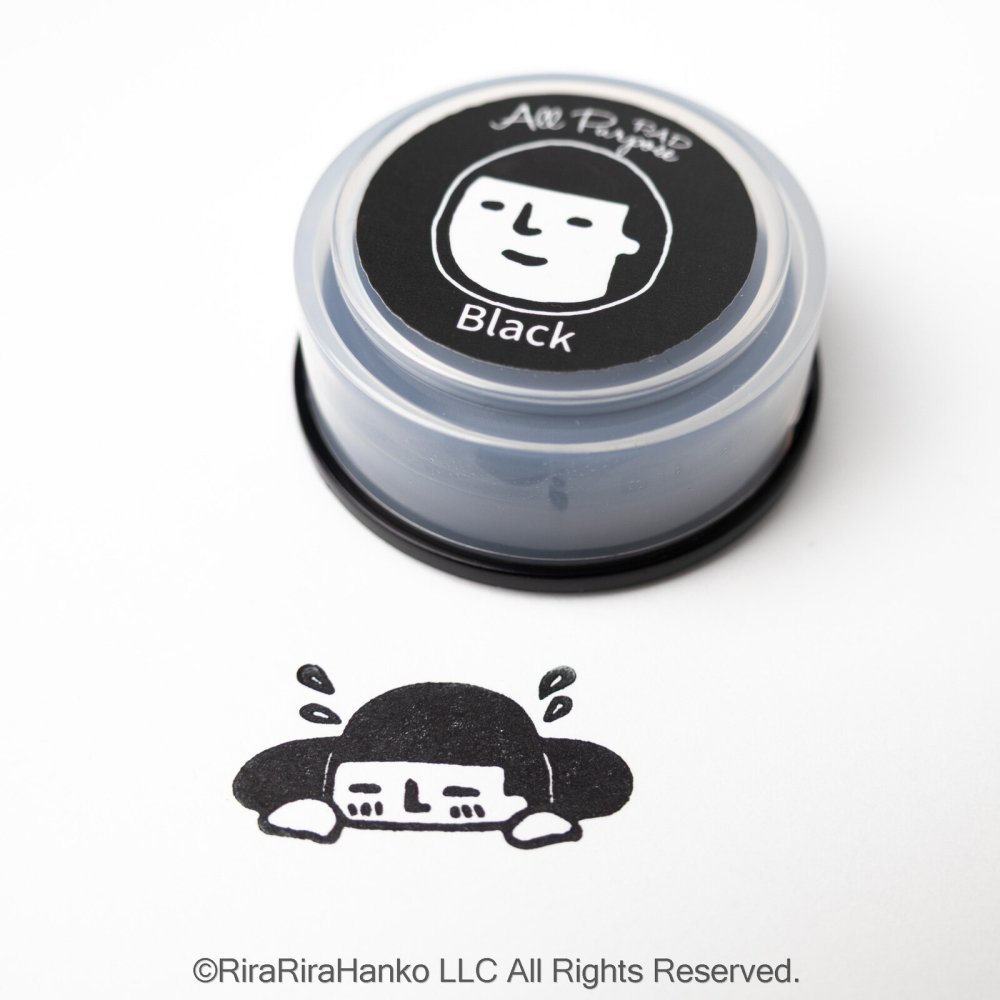 ⎪厭世文具⎪日本RiraRira Stamp 原創設計【黑色】迷你多用途印台（印泥）-細節圖2