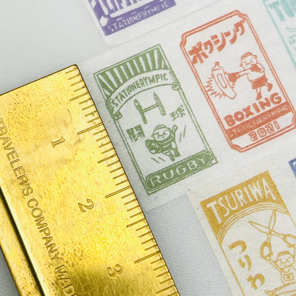 ⎪厭世文具⎪日本RiraRira 岩井科長文具奧運美紋膠帶-細節圖2