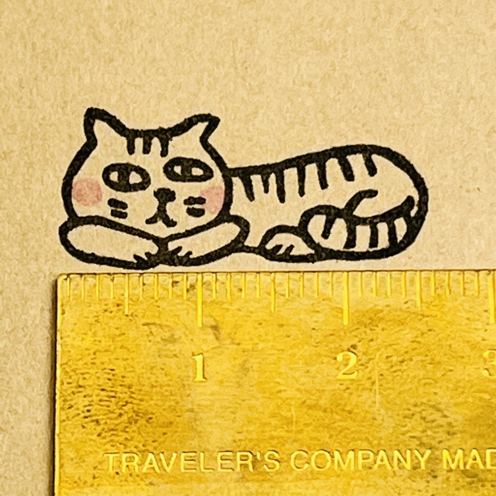 ⎪厭世文具⎪日本RiraRira 慵懶地窩著的貓咪 印章-細節圖4