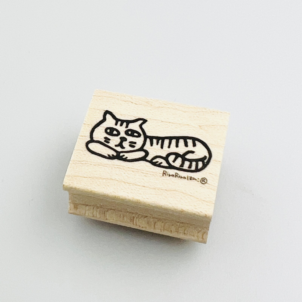 ⎪厭世文具⎪日本RiraRira 慵懶地窩著的貓咪 印章-細節圖5