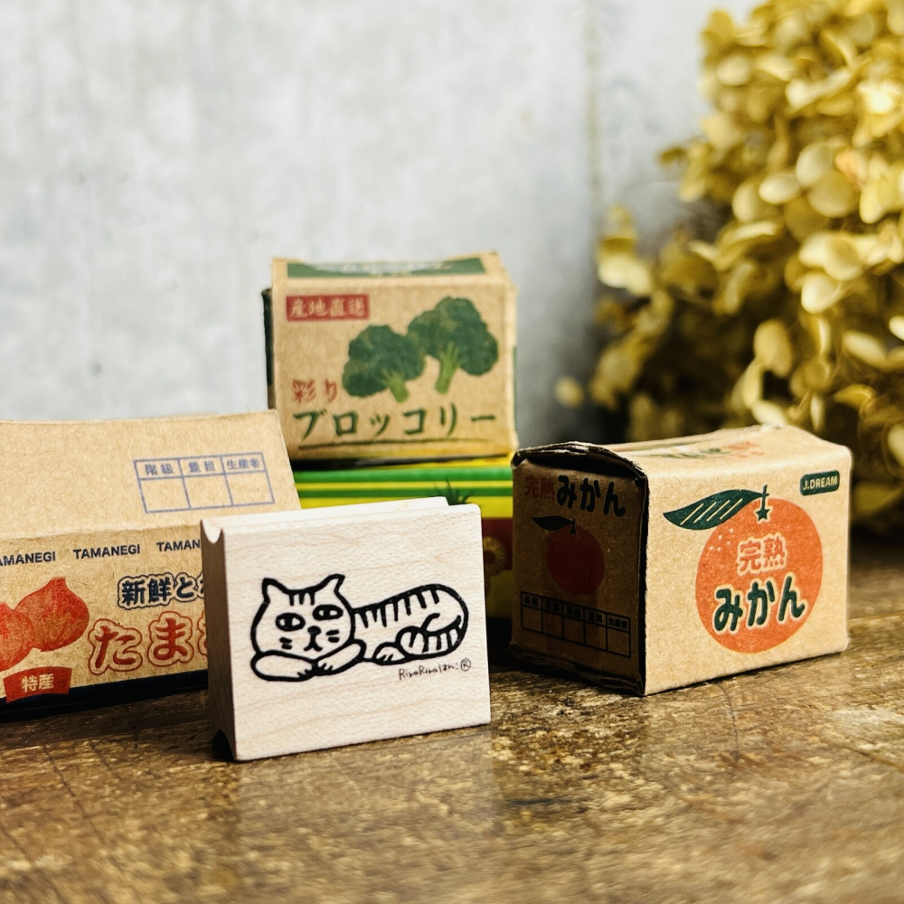 ⎪厭世文具⎪日本RiraRira 慵懶地窩著的貓咪 印章-細節圖6