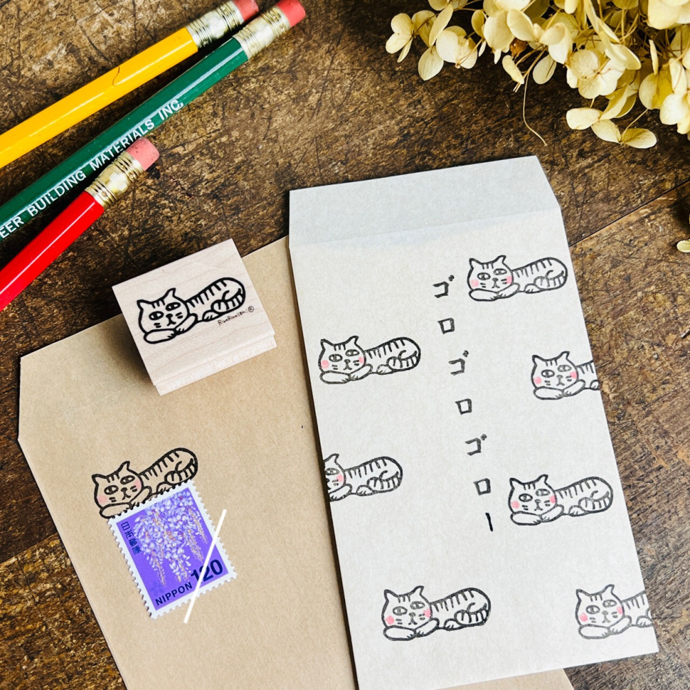 ⎪厭世文具⎪日本RiraRira 慵懶地窩著的貓咪 印章-細節圖7