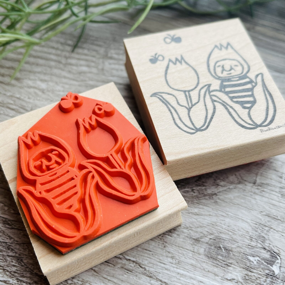 ⎪厭世文具⎪日本RiraRira 小老頭岩井股長【鬱金香】 印章-細節圖2