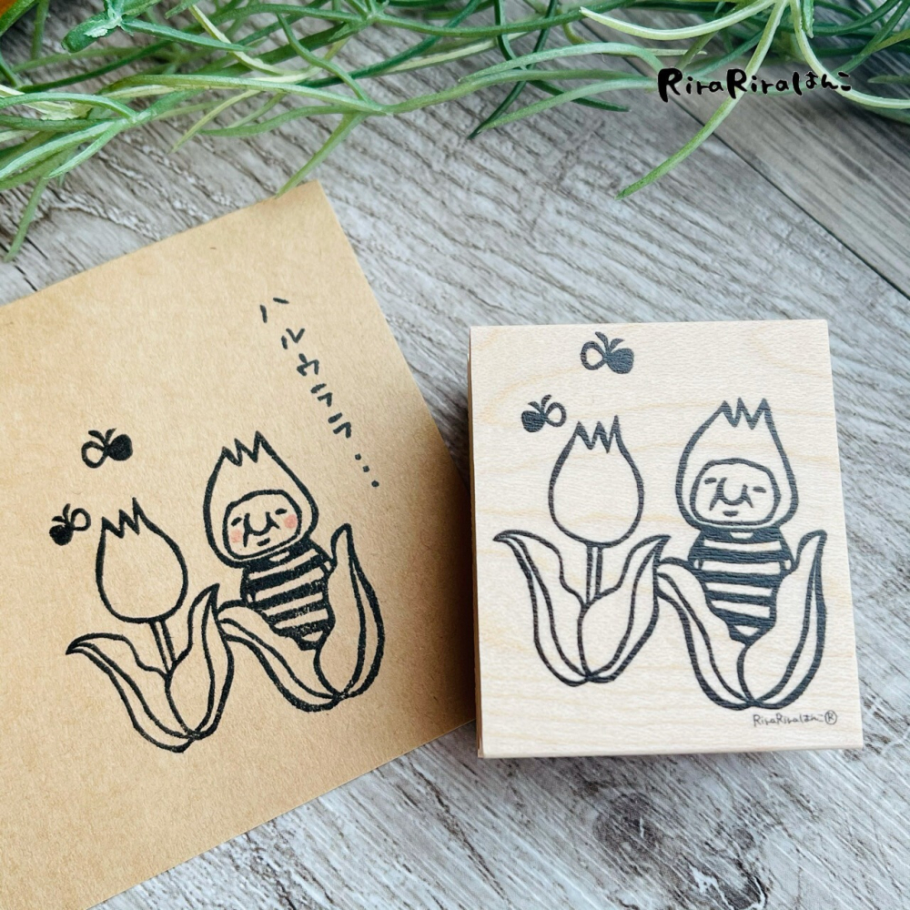 ⎪厭世文具⎪日本RiraRira 小老頭岩井股長【鬱金香】 印章-細節圖5