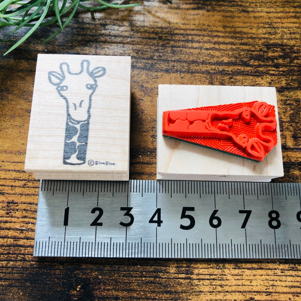 ⎪厭世文具⎪日本RiraRira 悠閒長頸鹿 印章-細節圖2