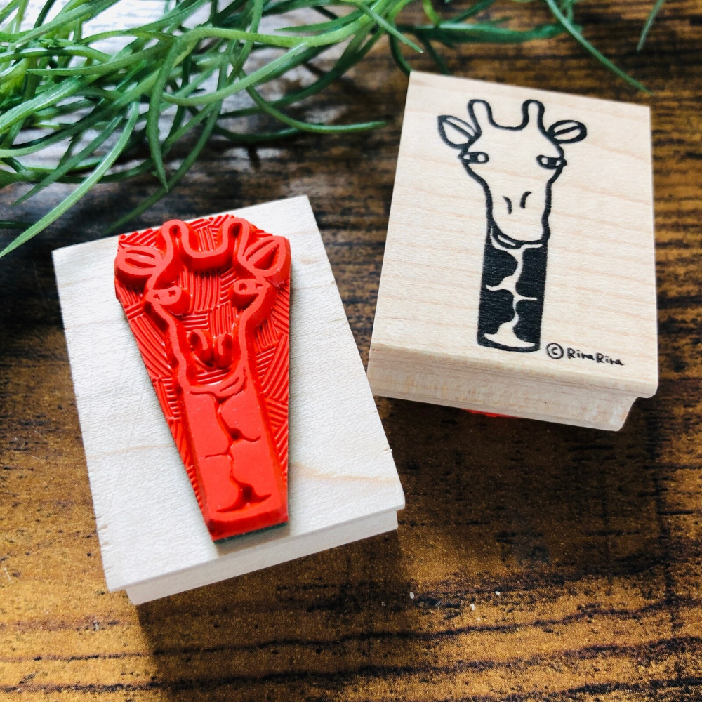 ⎪厭世文具⎪日本RiraRira 悠閒長頸鹿 印章-細節圖3
