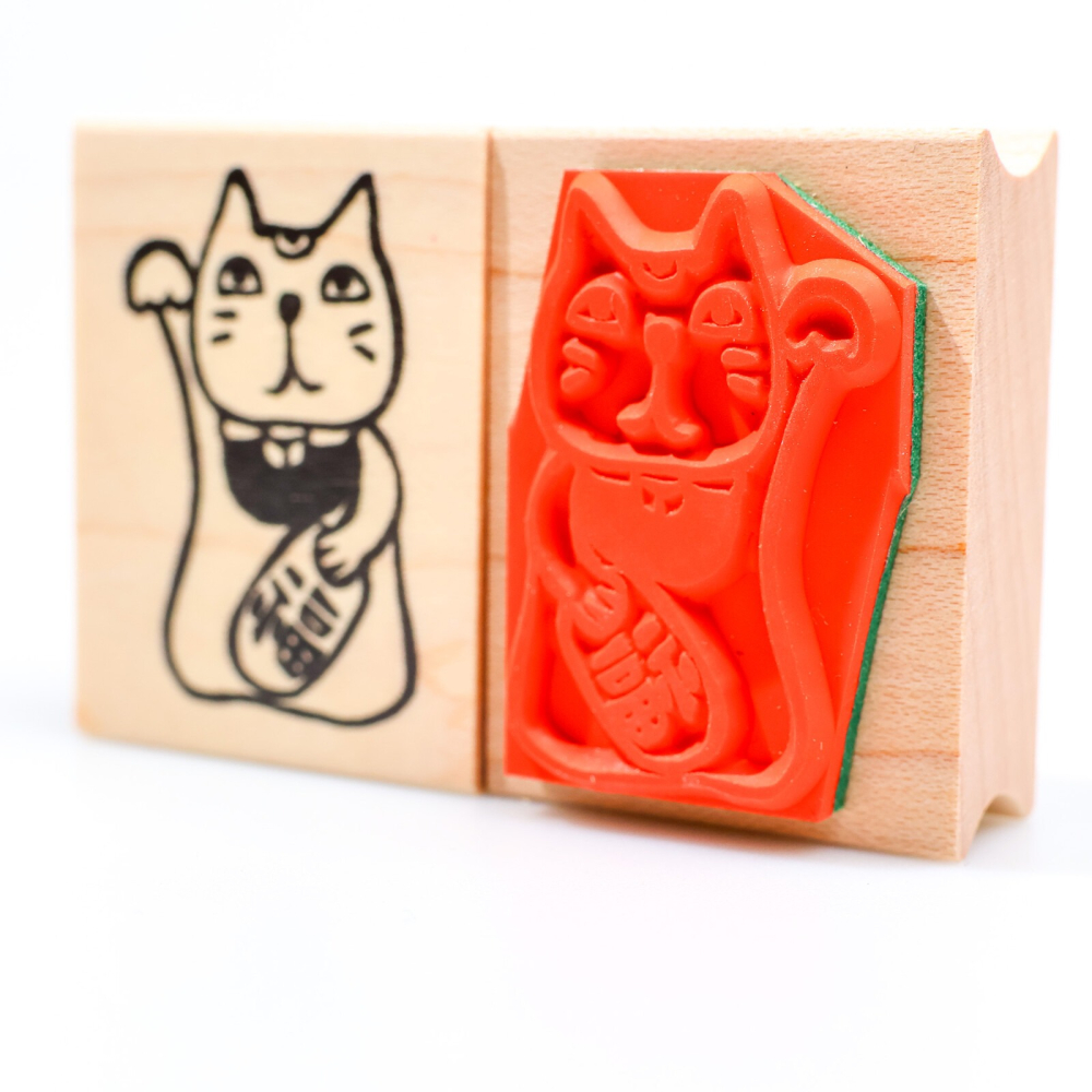 ⎪厭世文具⎪日本RiraRira 招財貓 印章-細節圖2