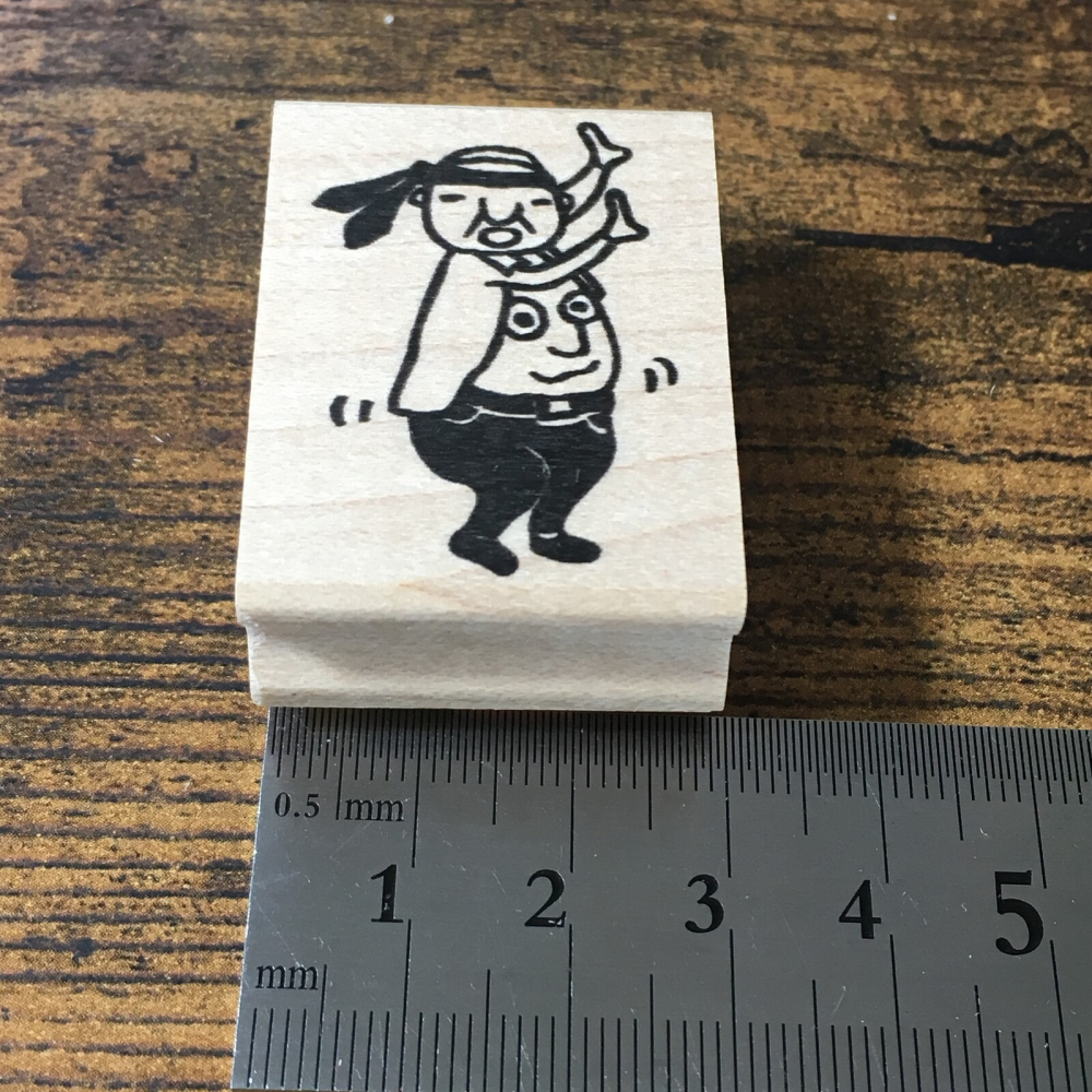 ⎪厭世文具⎪日本RiraRira 矮小上班族岩井係長*扭動腹部*印章-細節圖2