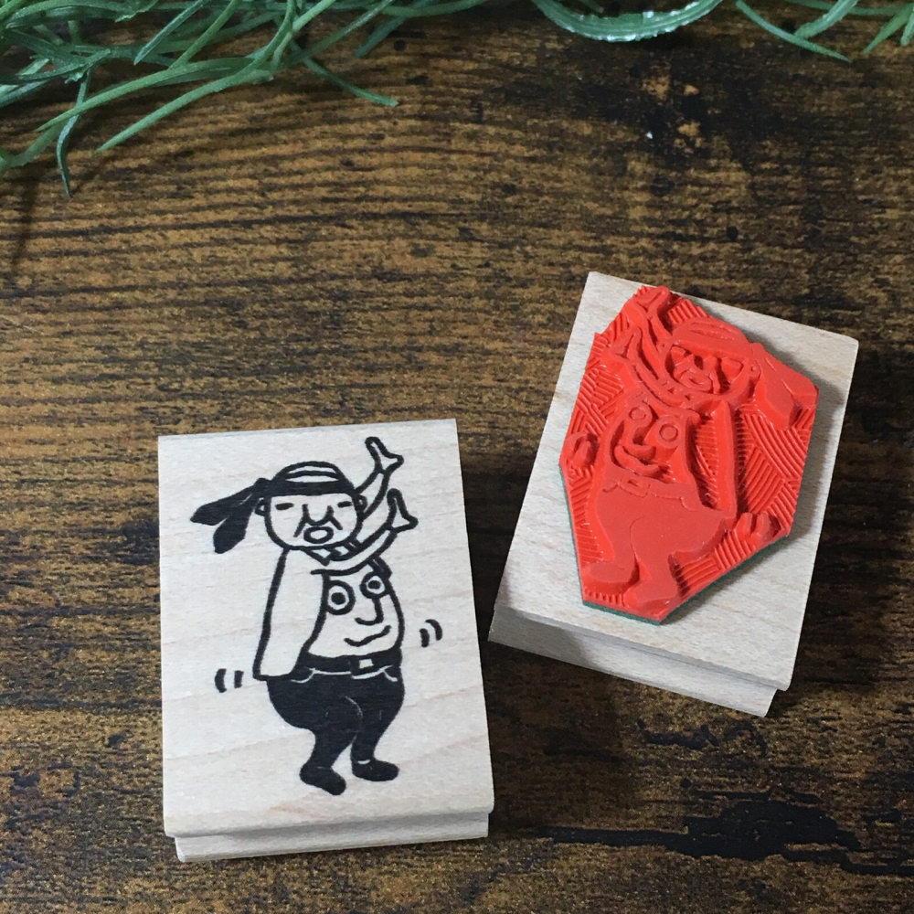 ⎪厭世文具⎪日本RiraRira 矮小上班族岩井係長*扭動腹部*印章-細節圖3