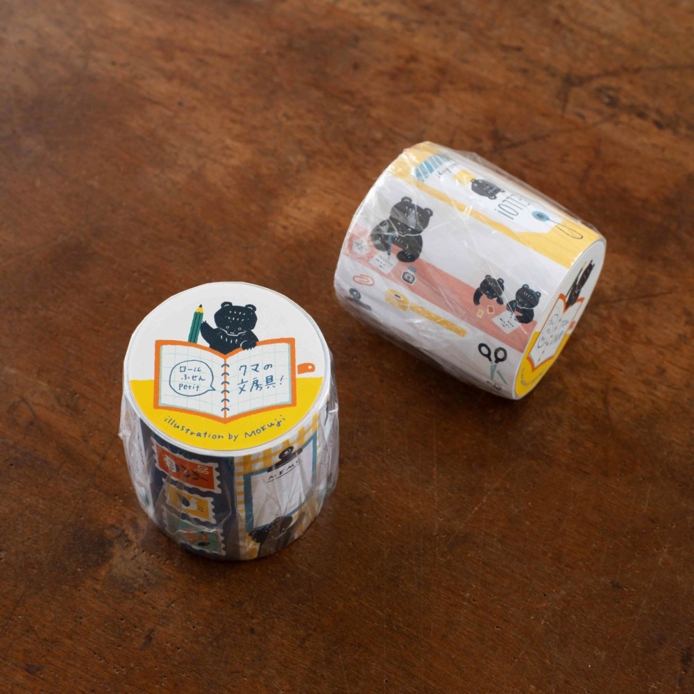 ⎪厭世文具⎪日本 手紙社-Mokuji 熊的文房具 捲式便利貼-細節圖2