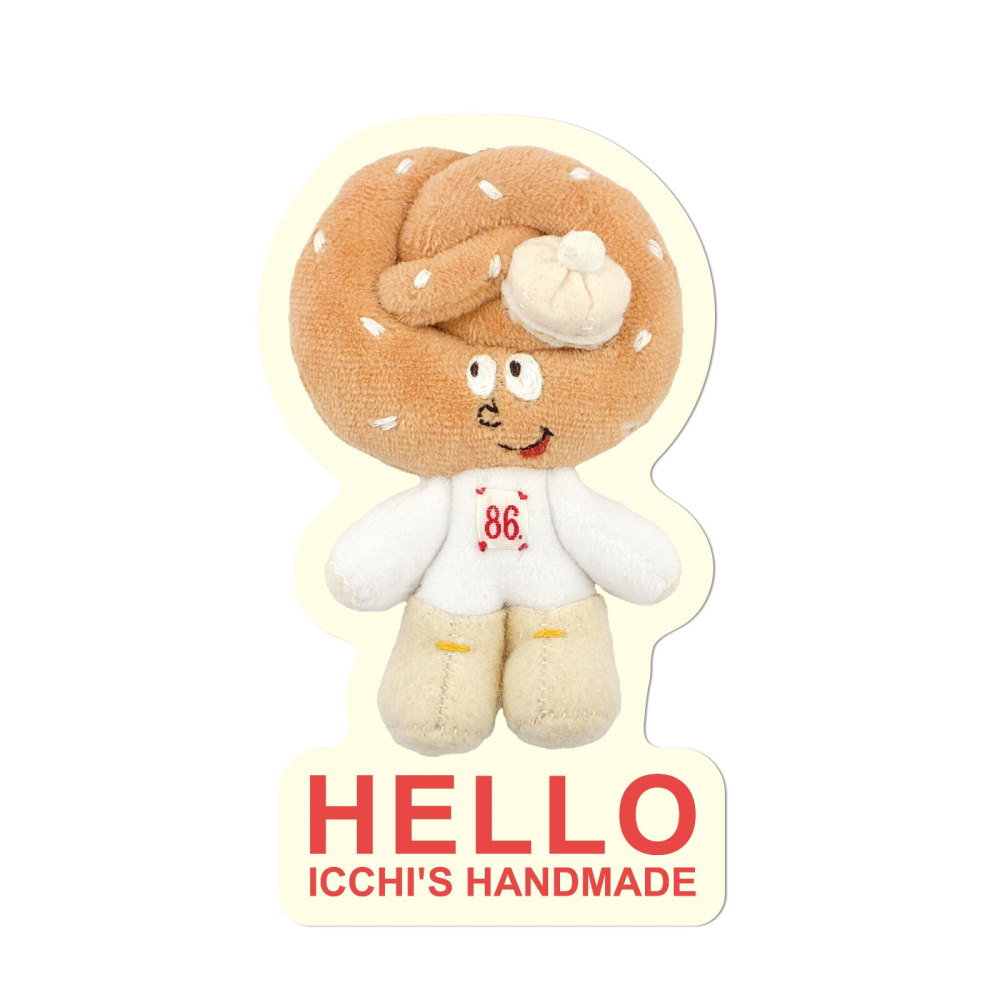 ⎪厭世文具⎪日本 CREATORS CIRCUS 藝術家 ICCHI Pretzel-kun 椒鹽捲餅君貼紙-細節圖2
